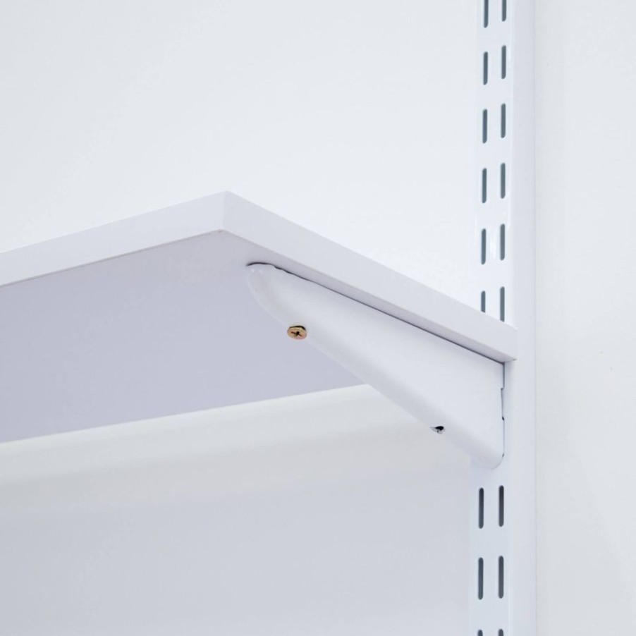 Homebase Shelving Brackets | Double Slot Upright - White -1206Mm