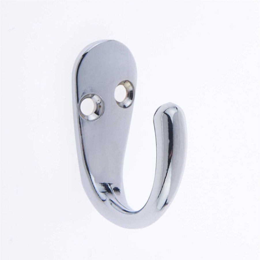 Homebase Hallway Furniture | Basic Single Robe Hook - Chrome