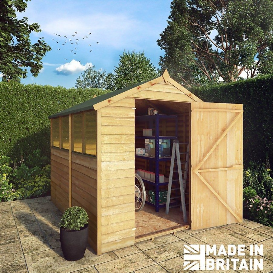 Homebase Garden Sheds | Mercia 8 X 6Ft Overlap Apex Shed - Incl. Installation