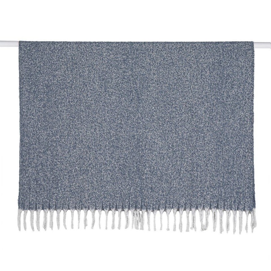 Homebase Bedspreads And Throws | Faux Mohair Throw - 130X180Cm - Light Blue