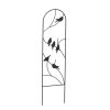 Homebase Trellis | Panacea Perching Birds Pot Garden Trellis - Black - 102 X 25Cm