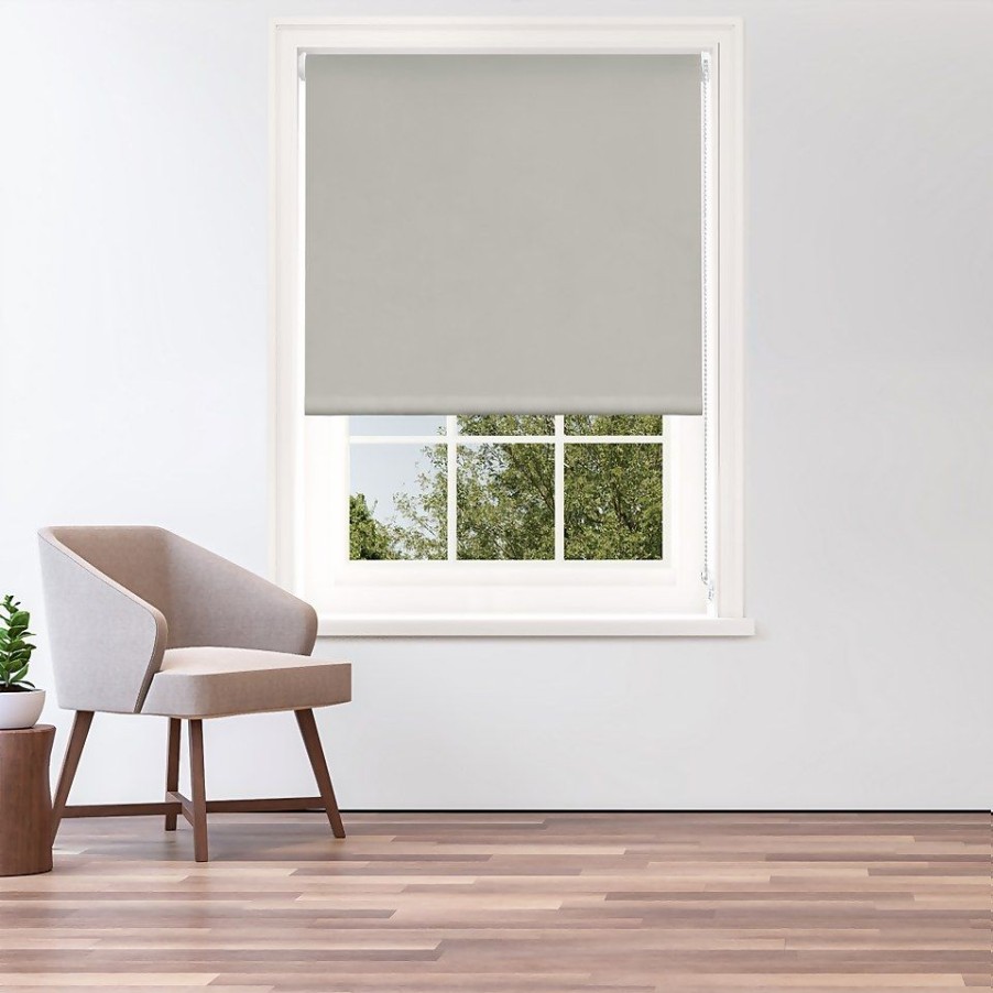 Homebase Storage & Home Deals | Grey Blackout Roller Blind - 90Cm