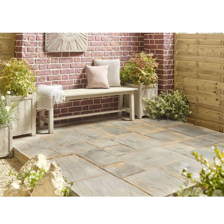 Homebase Paving Stones & Slabs | Chantry Paving 600 X 450Mm Antique - Full Pack Of 28 Slabs