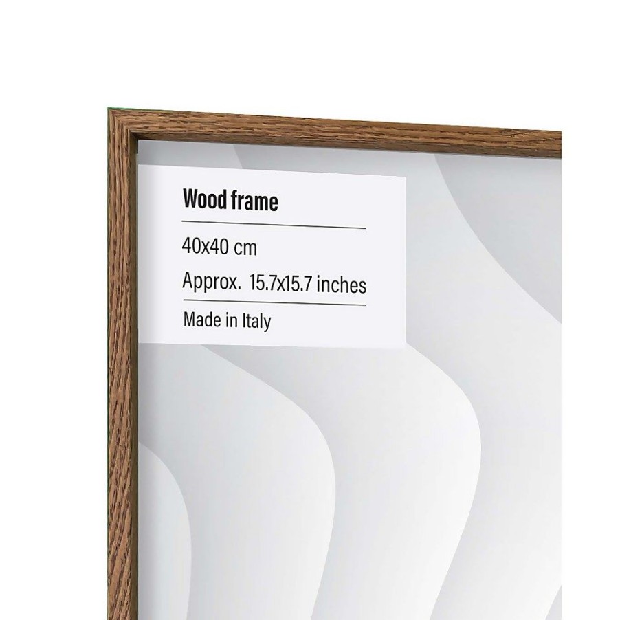 Homebase Photo Frames | Wood Photo Frame - 40X40Cm - Walnut