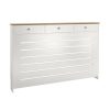 Homebase Hallway Furniture | Barnford Large Radiator Cover With Drawers In Cream & Oak Effect