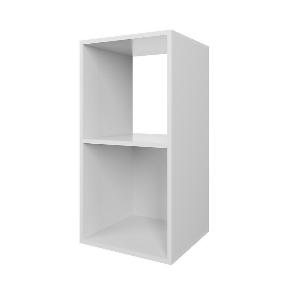 Homebase Cube Storage | Compact Cube 2X1 Storage Unit - White