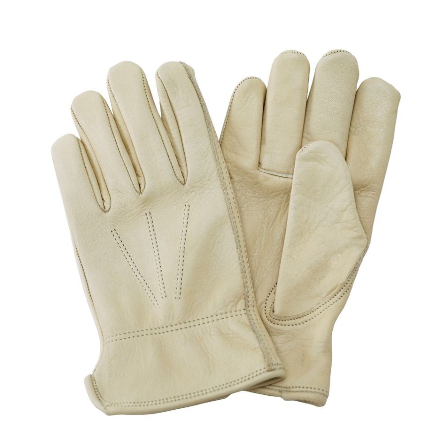 Homebase Garden Hand Tools | Kent & Stowe Luxury Leather Water Resistant Gardening Gloves Ladies Small Cream