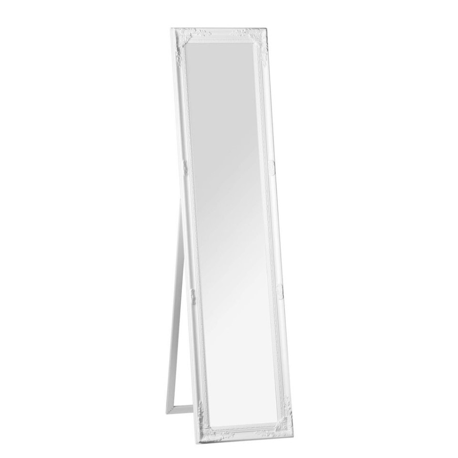 Homebase Mirrors | Chic Vintage Floor Standing Mirror - White