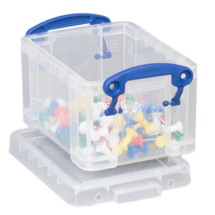 Homebase Storage Containers | Really Useful Storage Box - Clear - 0.3L