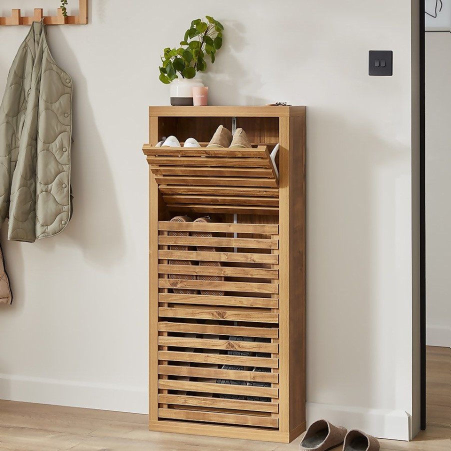 Homebase Hallway Furniture | Erik Slatted Shoe Storage Unit