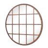 Homebase Mirrors | Mirroroutlet Metal Round Decorative Window Garden Mirror - 80Cm