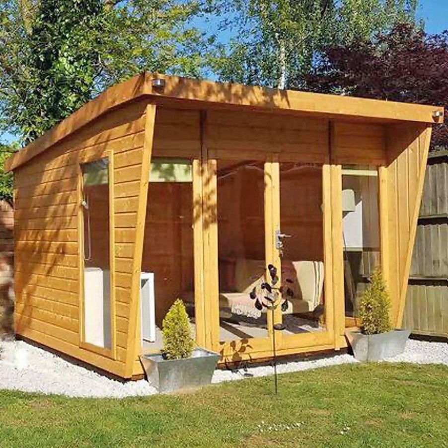 Homebase Garden Buildings | Shire 10 X 10Ft Highclere Double Door Summerhouse