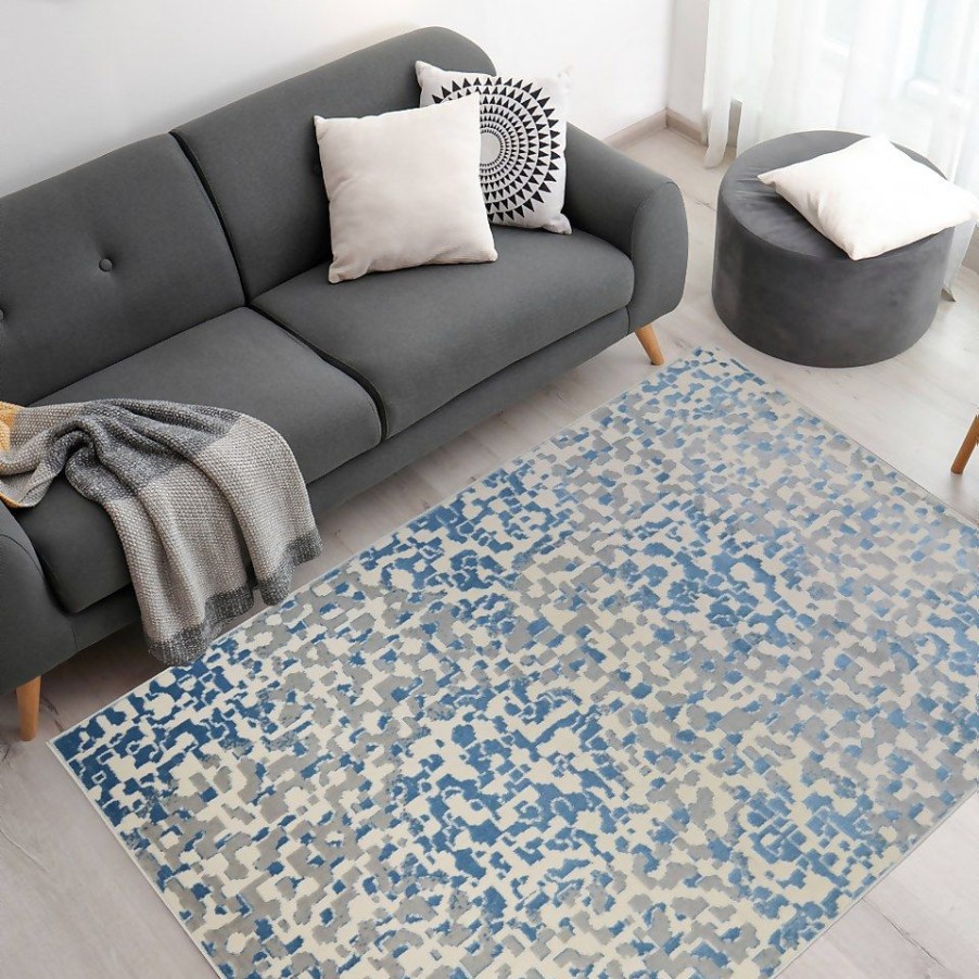 Homebase Rugs | Abstract Pixels Rug - Blue - 120X170Cm