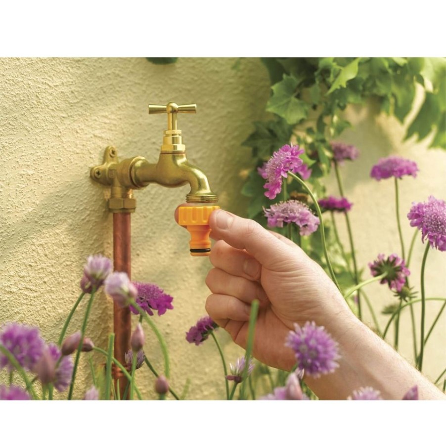 Homebase Garden Hoses & Watering | Hozelock Threaded Garden Outdoor Tap Connector 12.5Mm & 19Mm