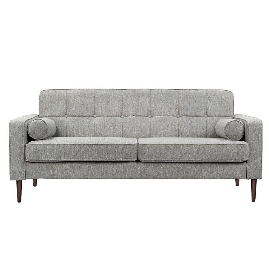 Homebase Sofas And Sofa Beds | Draper Woven Fabric 3 Seater Sofa In A Box - Grey