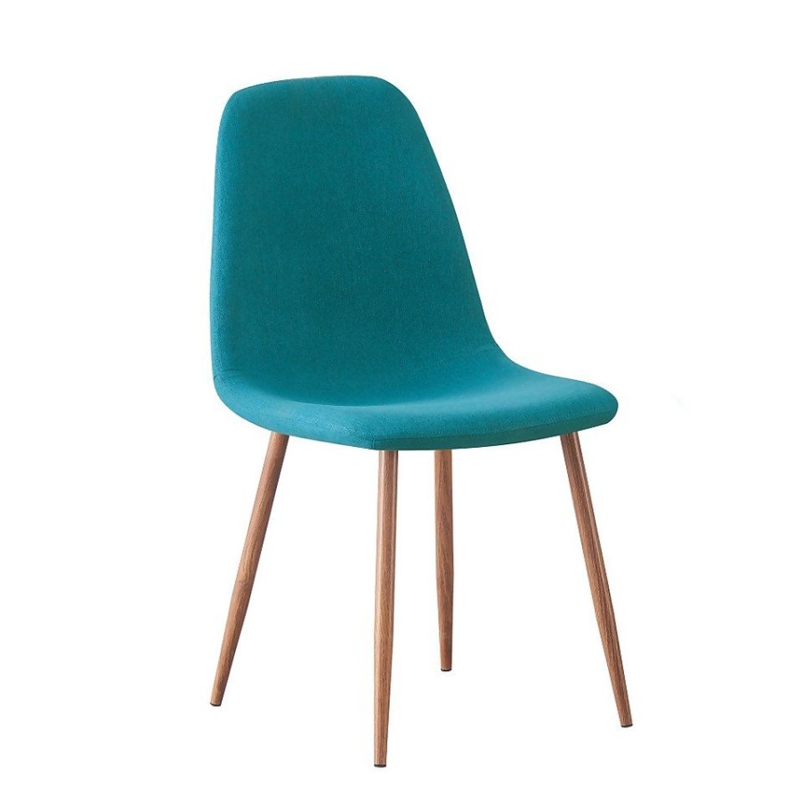 Homebase Dining Room Furniture | Ludlow Upholstered Dining Chair - Set Of 2 - Teal