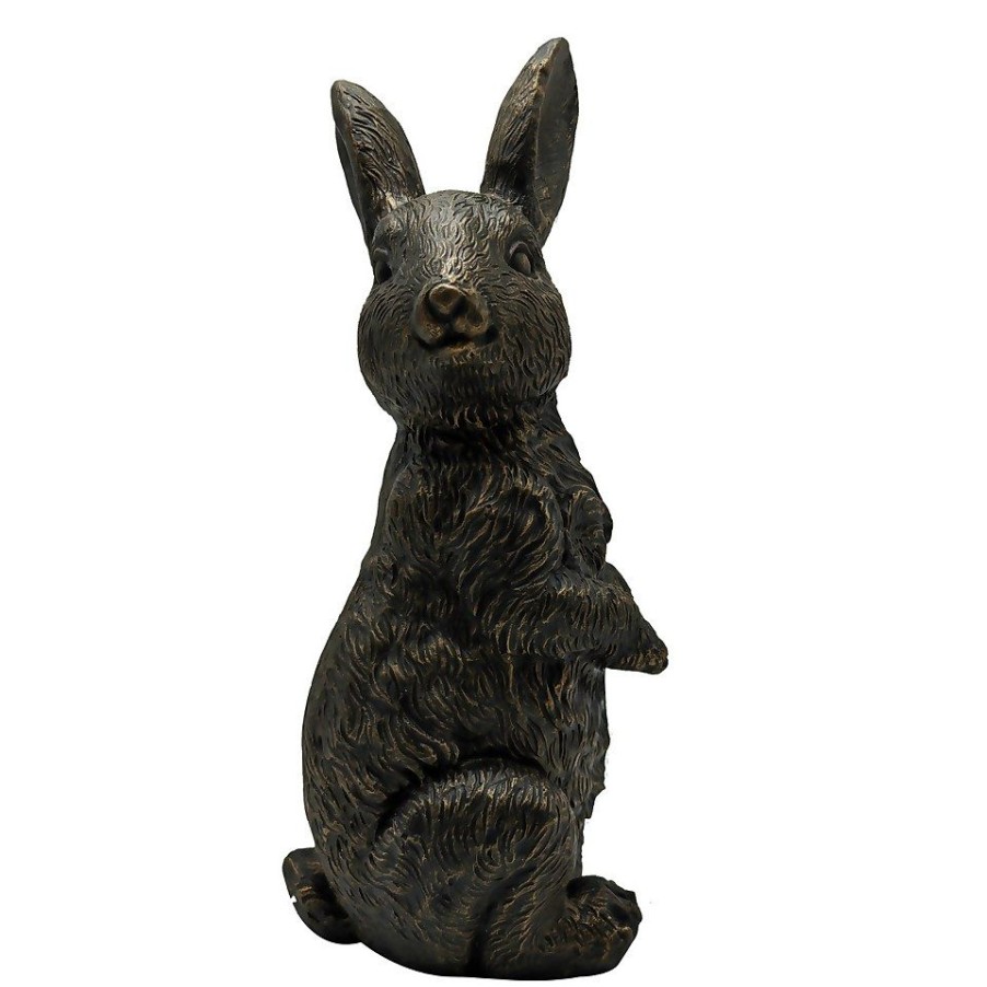 Homebase Garden Ornaments | Bronze Look Rabbit Garden Ornament