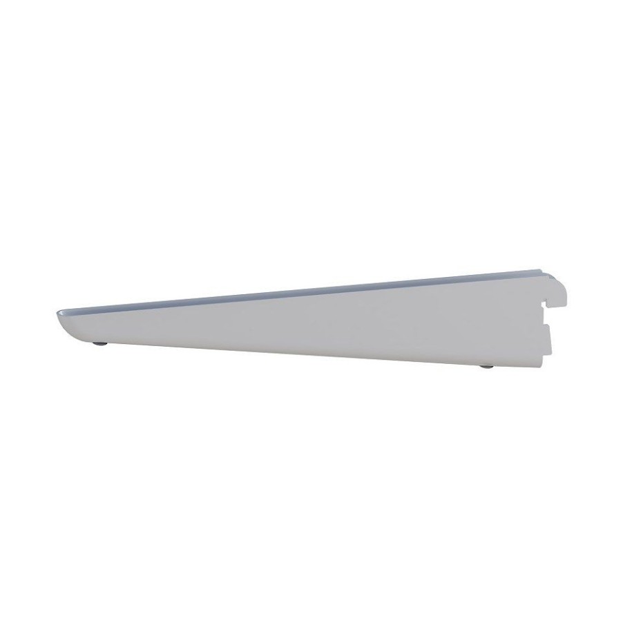 Homebase Shelving Brackets | Double Slot Bracket - White -270Mm