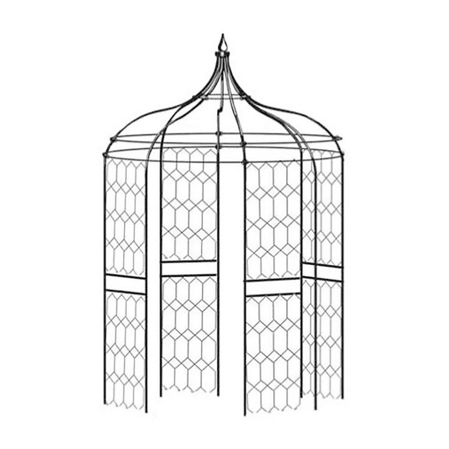 Homebase Gazebos & Marquees | Agriframes Gothic Gazebo - (H)2.5 X (Diameter)1.5 M- Black