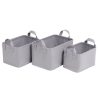 Homebase Storage Containers | Felt Basket 3 Pack - Grey