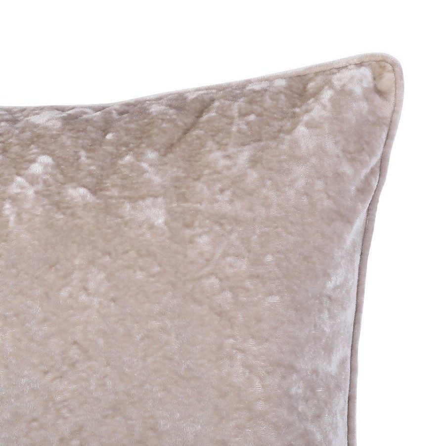 Homebase Cushions | Large Crushed Velvet Cushion - Champagne - 58X58Cm