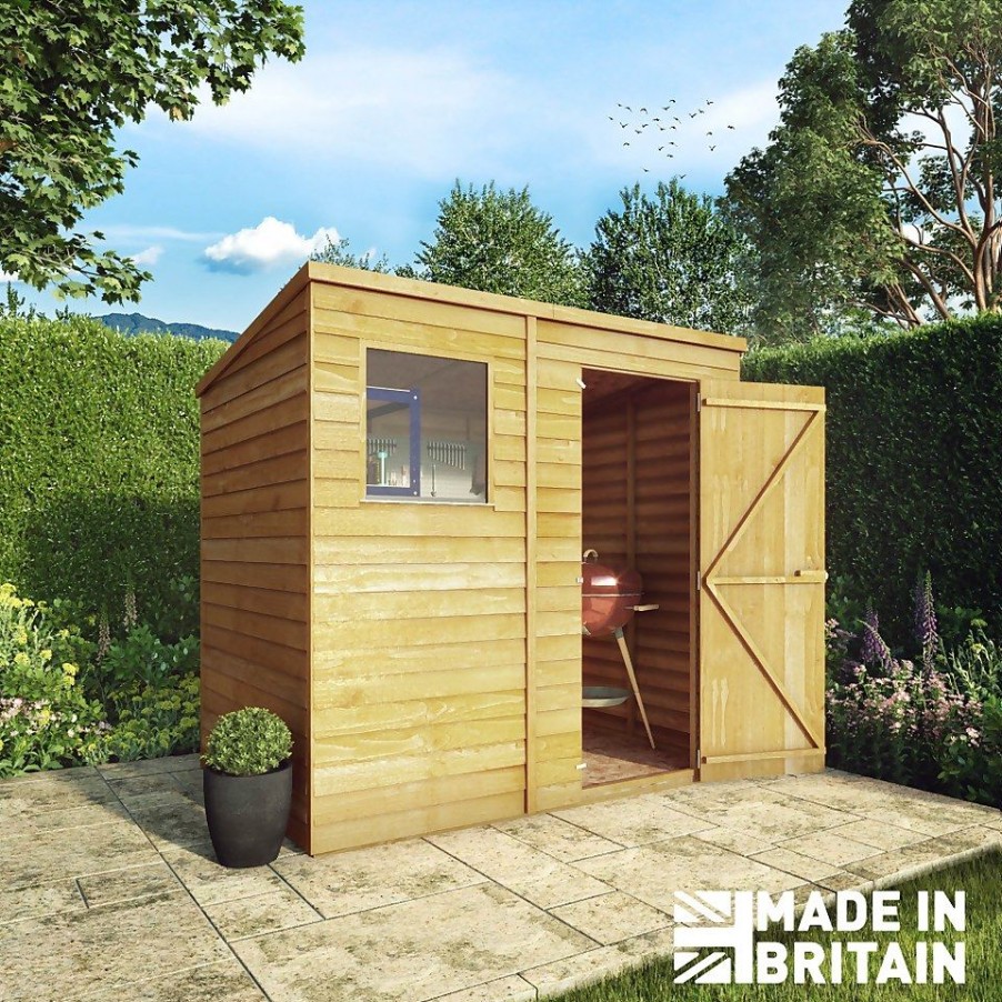 Homebase Garden Sheds | Mercia 7 X 5Ft Overlap Pent Shed - Incl. Installation