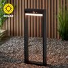 Homebase Solar Garden Lights | Dannah 50Cm Photocell & Pir Solar Outdoor Floor Light - Black