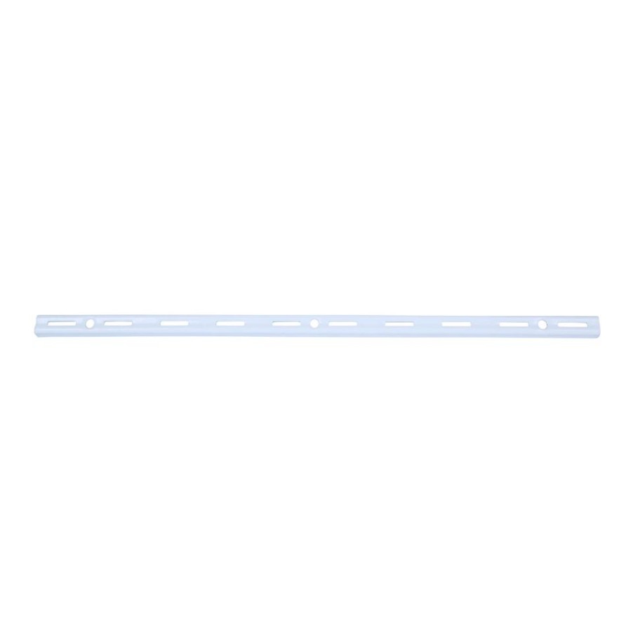 Homebase Shelving Brackets | Single Slot Upright Wall Strip - White - 150Cm