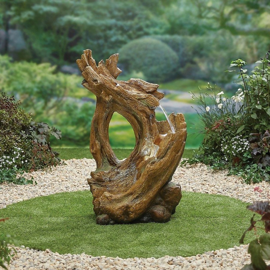 Homebase Water Features | Stylish Fountain Knotted Willow Falls Water Feature With Leds