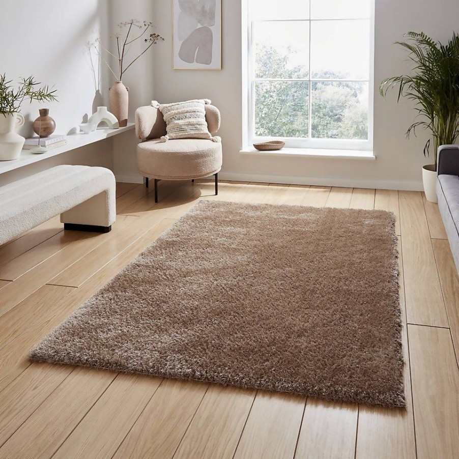 Homebase Rugs | Ivy Shaggy Rug - Natural - 160X230Cm