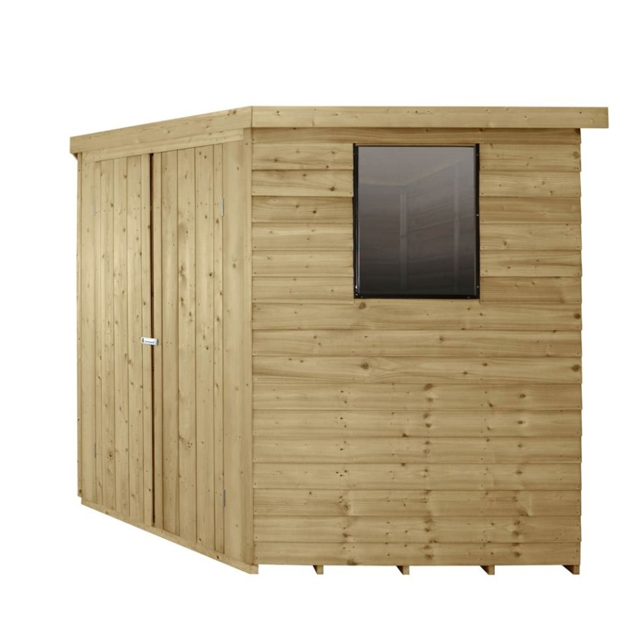 Homebase Garden Sheds | 8X8Ft Forest Overlap Pressure Treated Corner Shed -Incl. Installation