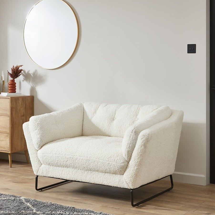 Homebase Chairs | The Snuggler Button Chair - Boucle