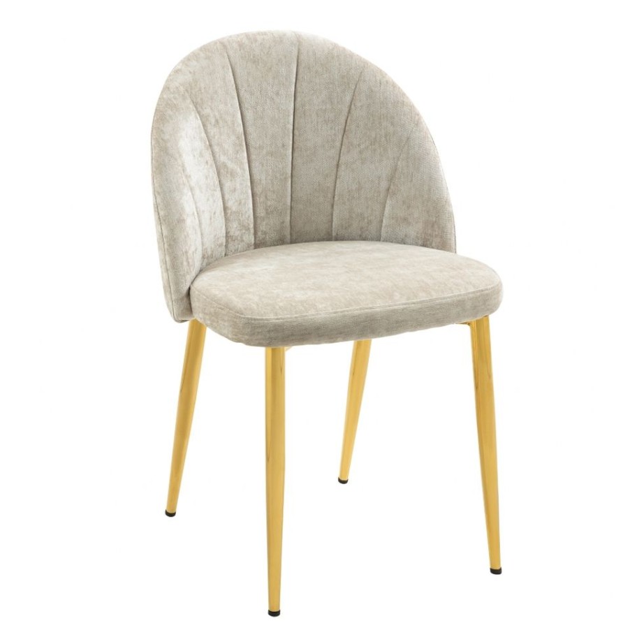 Homebase Dining Room Furniture | Illona Chenille Dining Chairs - Set Of 2 - Champagne