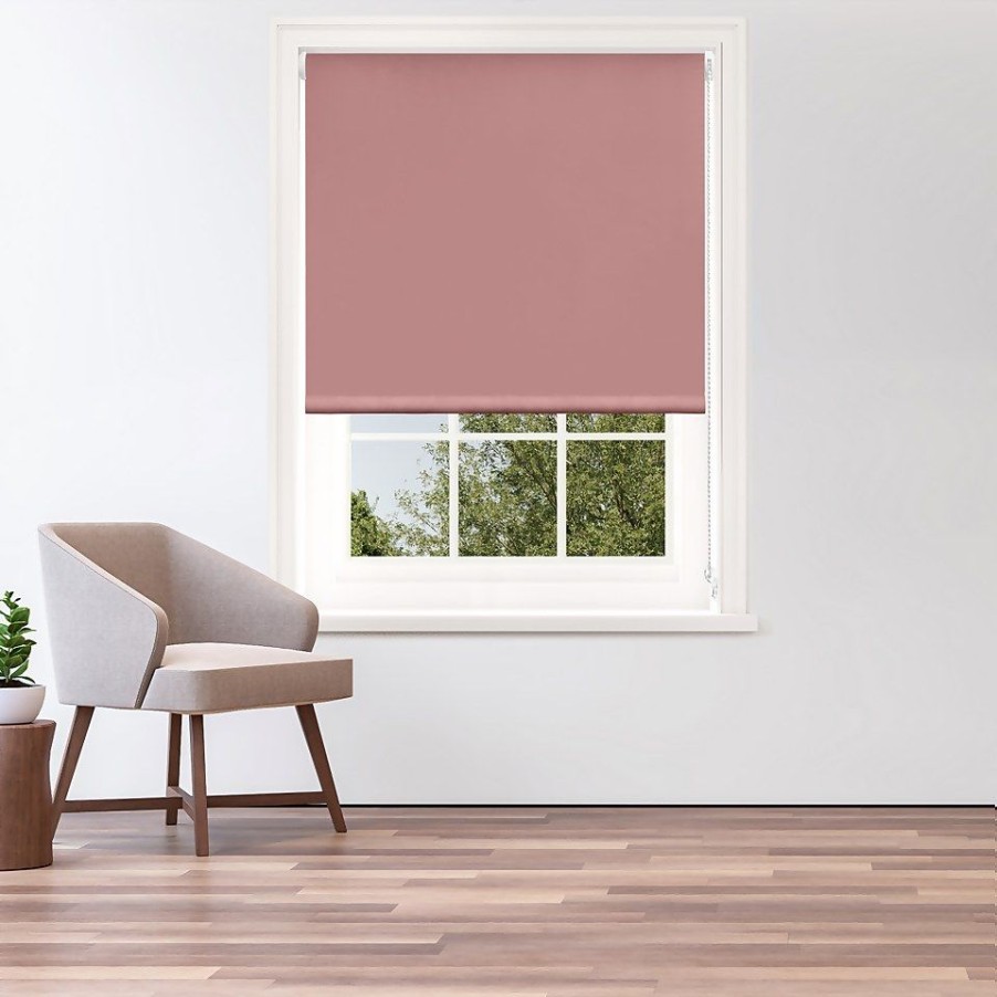 Homebase Storage & Home Deals | Blush Blackout Roller Blind - 120Cm