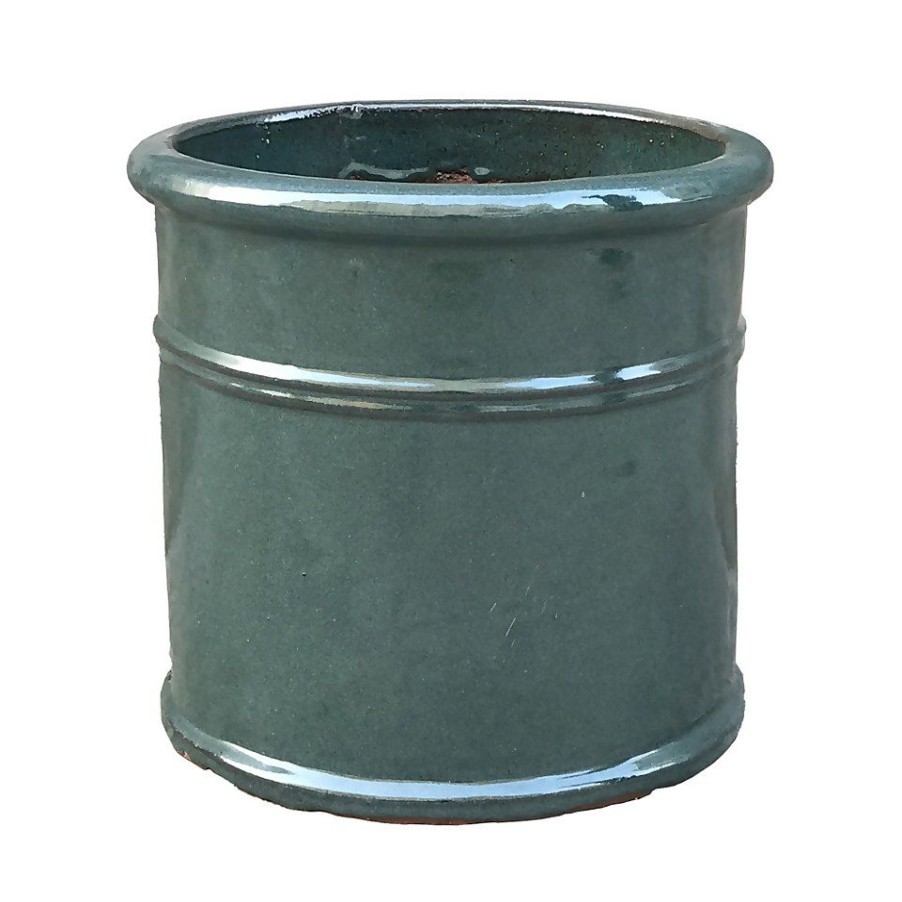 Homebase Plant Pots | Chiswick Cylinder Green31Cm