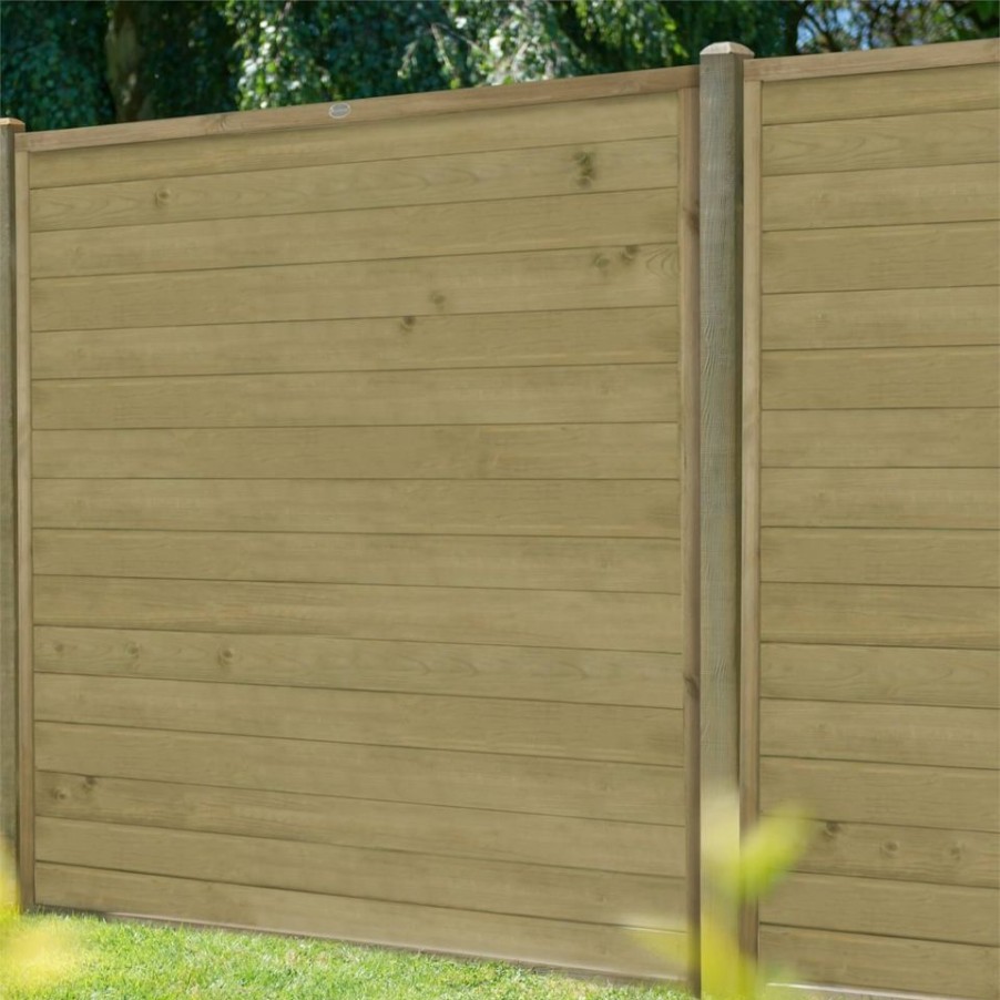 Homebase Garden Fencing | Horizontal Tongue & Groove Fence Panel - 6Ft - Pack Of 4