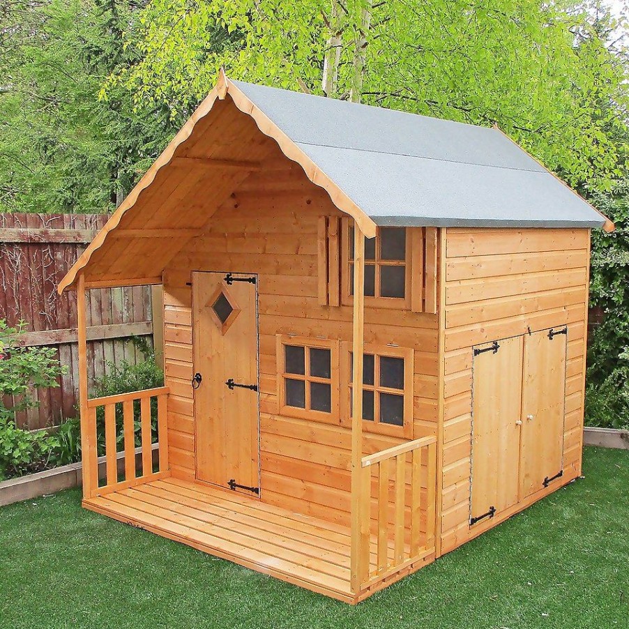 Homebase Garden Buildings | Shire 6 X 8Ft Crib Kids Wooden Playhouse - Including Installation