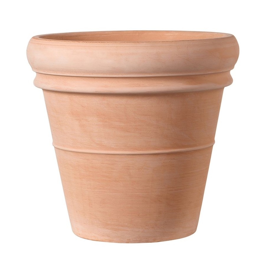 Homebase Plant Pots | White Terracotta Heavy Rim Pot - 42Cm