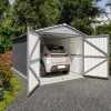 Homebase Garden Sheds | Yardmaster 10X17Ft Metal Garage Workshop - Anthracite Grey