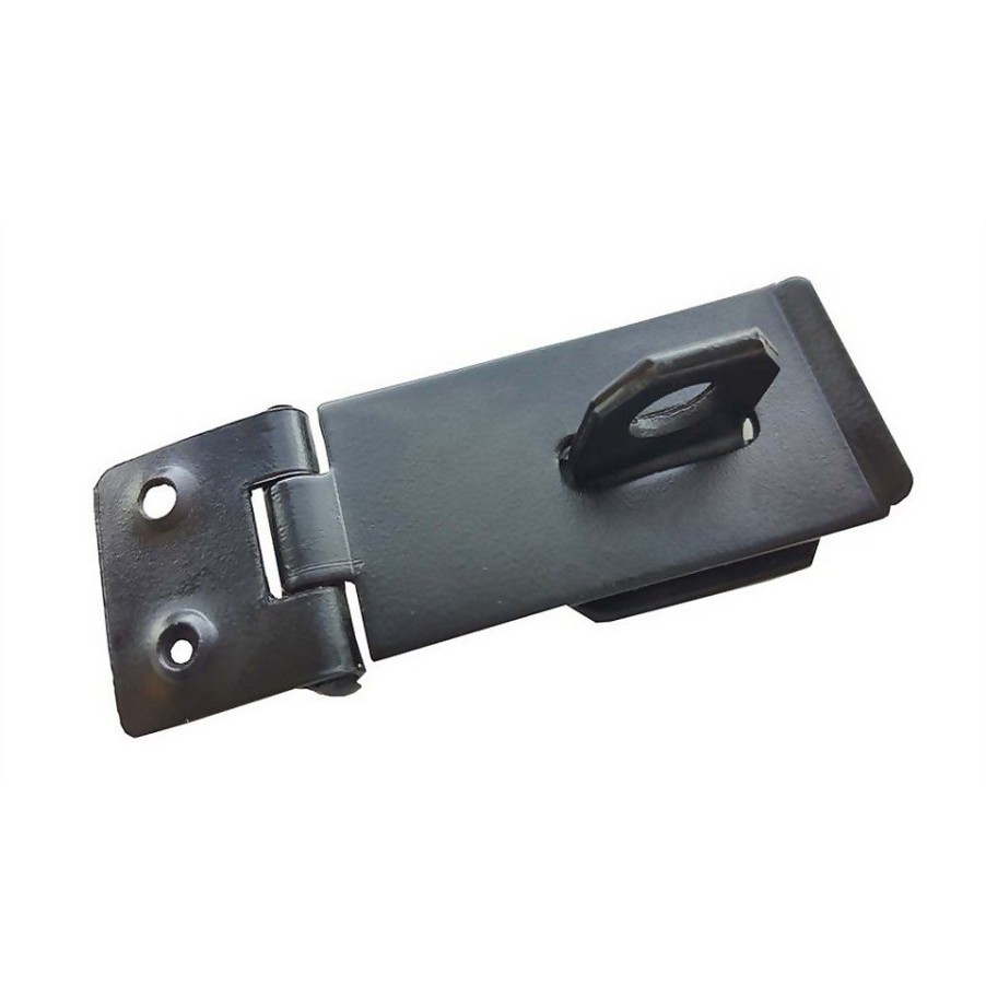 Homebase Garden Fencing | Safety Hasp & Staple - Black - 76Mm