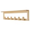 Homebase Hallway Furniture | 6 Beech Hook Shelf Combo