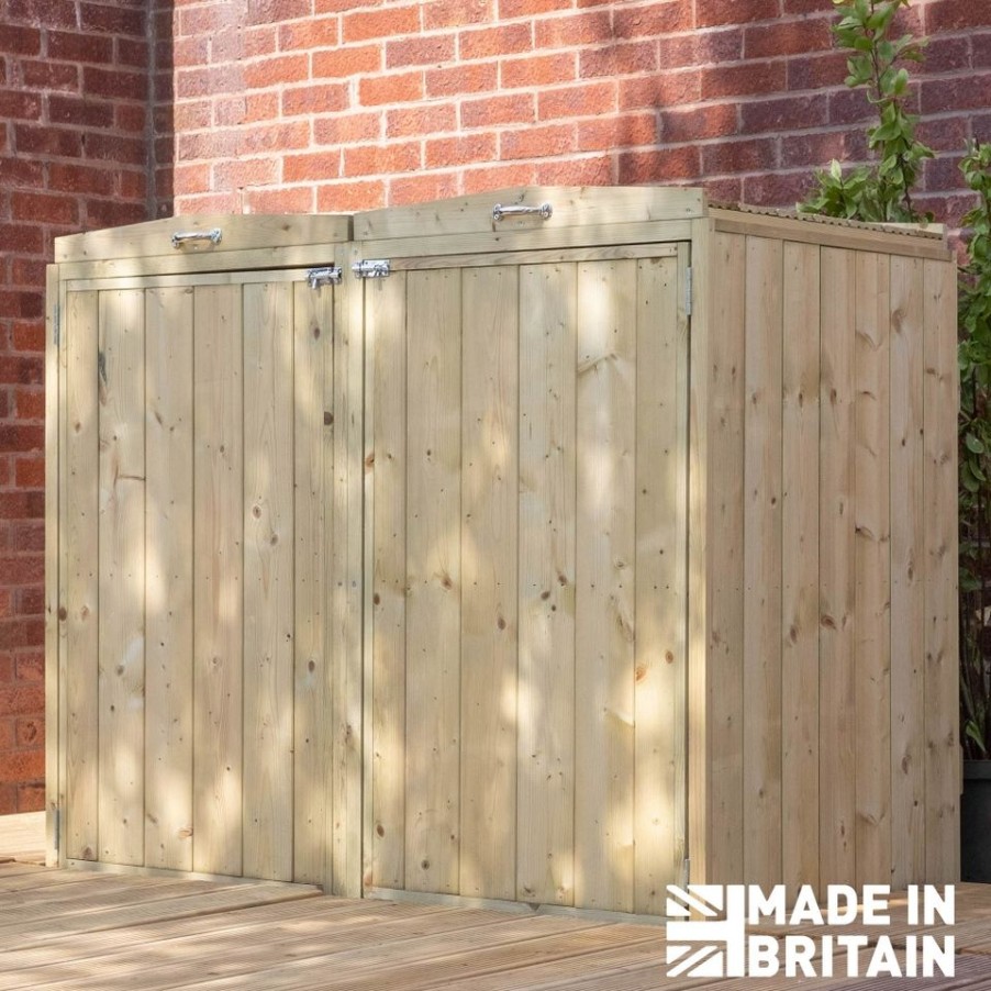 Homebase Garden Storage | Mercia Double Bin Store (Installed)