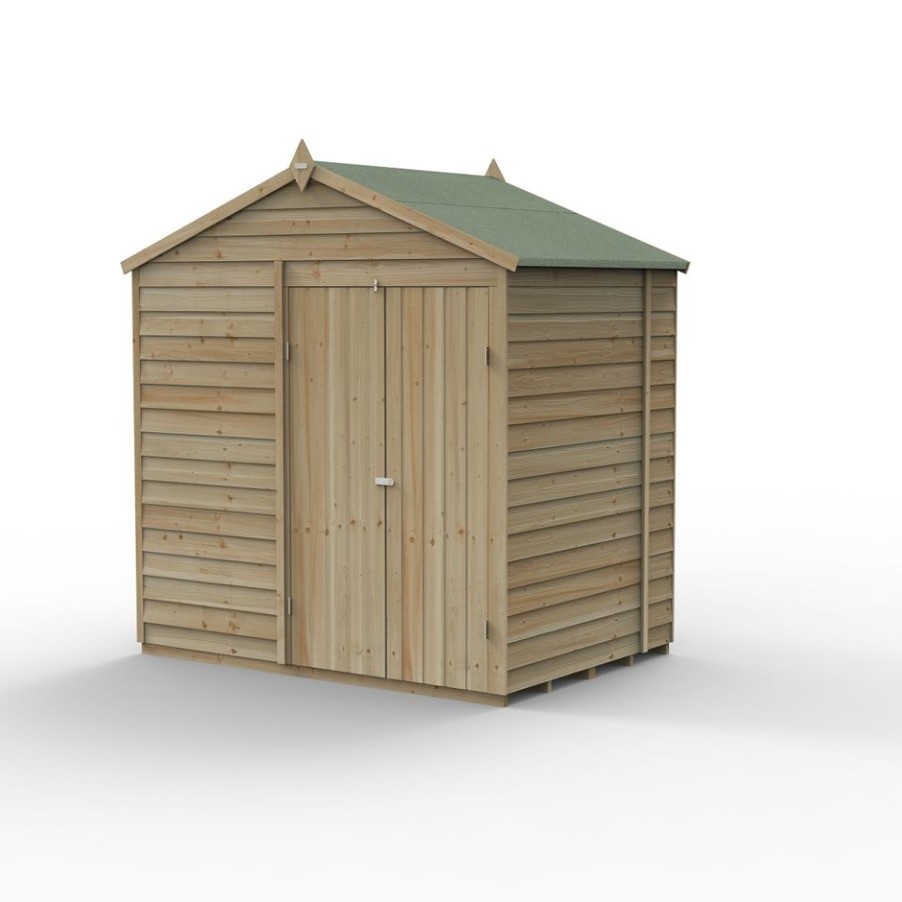 Homebase Garden Sheds | Forest Garden 4Life Apex Shed 7 X 5Ft - Double Door No Window (Home Delivery)