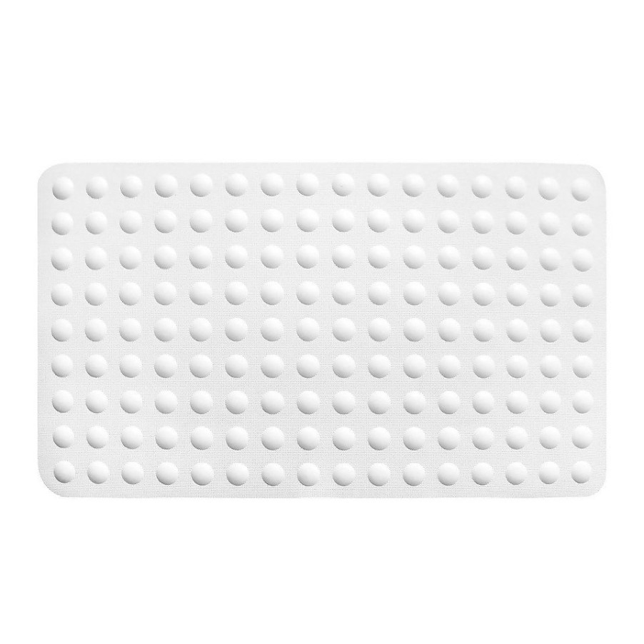 Homebase Bath Towels & Mats | Aqualona Bubbles Bath Mat - White