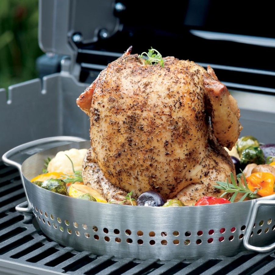 Homebase Bbq Accessories | Weber Poultry Roaster Fits Gourmet Bbq System - Stainless Steel