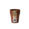 Homebase Plant Pots | Flower Pots In Orange (Pack Of 5) - 10Cm