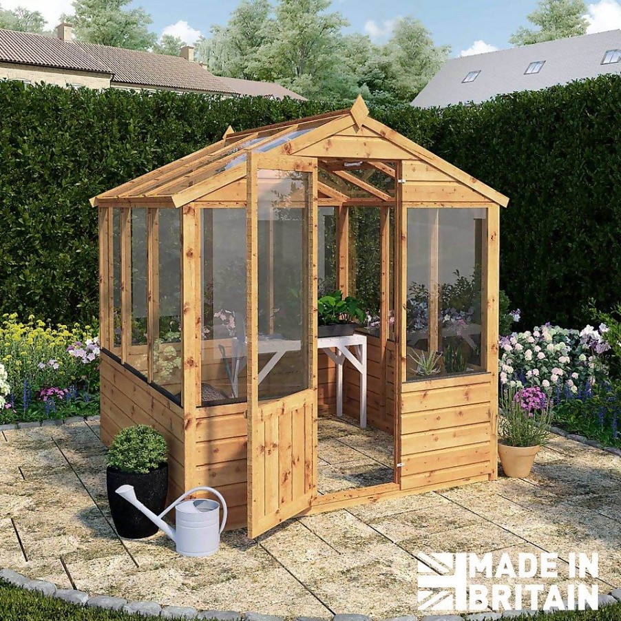 Homebase Greenhouses | Mercia Wooden Greenhouse - 6X6Ft