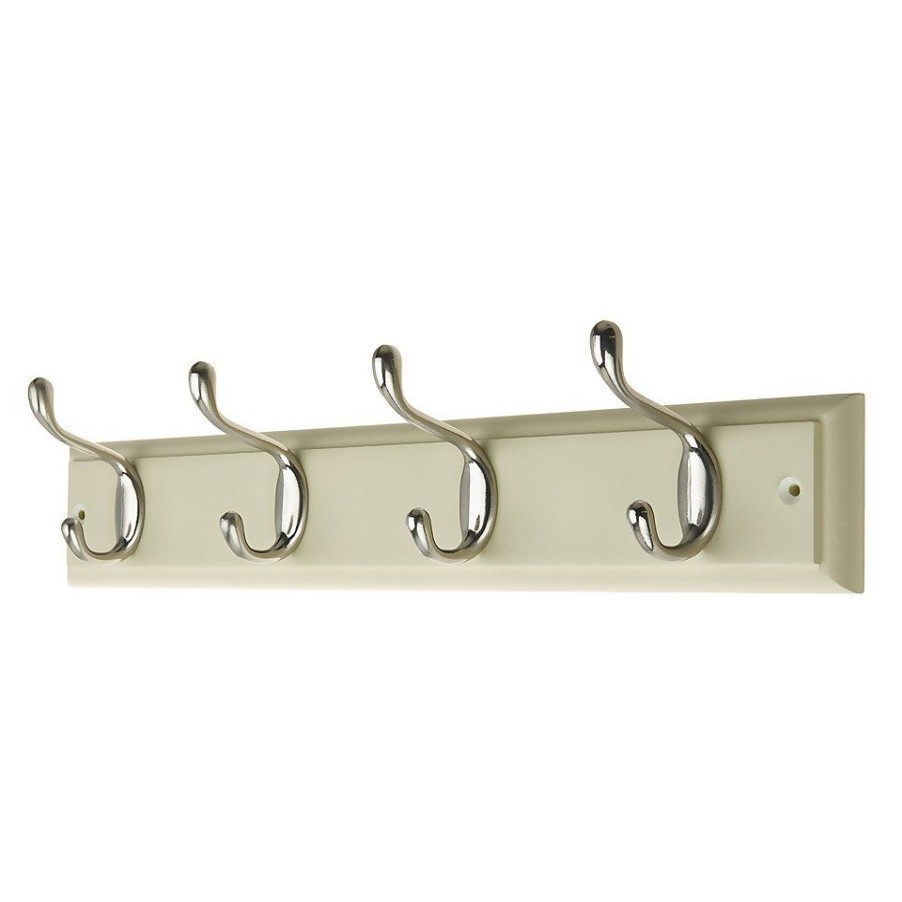 Homebase Hallway Furniture | Heavy Duty Hat & Coat Hook - 4 Hooks