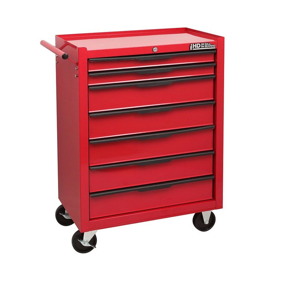 Homebase Tool Storage | Hilka Heavy Duty 7 Drawer Tool Storage Trolley With Ball Bearing Slides