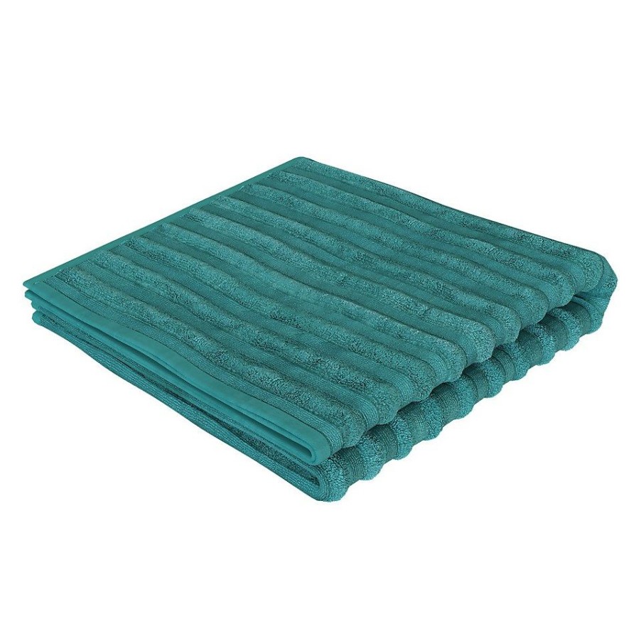 Homebase Bath Towels & Mats | Homebase Edit Ribbed Bath Sheet - Forest - 90X150Cm